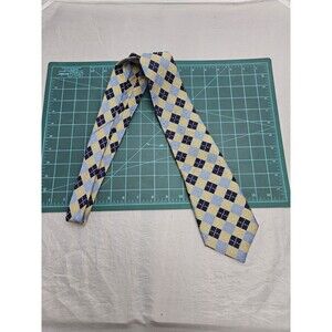 Chaps Argyle Silk Tie Blue & Khaki